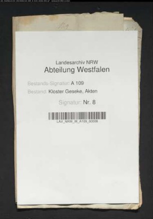 Klage des Stifts Geseke gegen Johann Dietrich Möhring in Verlar wegen einer Schuld von 68 Talern für den gekauften Holzplatz Hochmut bei Verlar.
