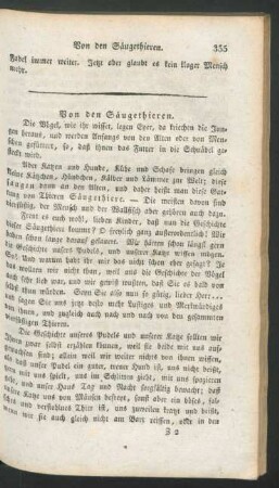 Von den Saeugethieren.