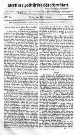 No 44, 31. Oktober 1835