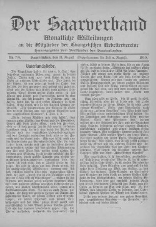 Nummer 7/8: Juli/August 1910