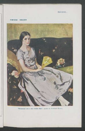 "Rosamund com o seu vestido lilaz" : Pintura inglesa
