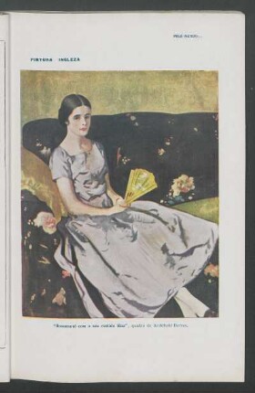 "Rosamund com o seu vestido lilaz" : Pintura inglesa