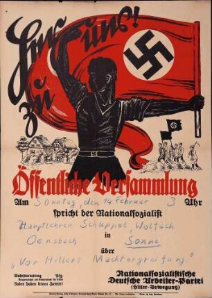 Versammlung der NSDAP-Ortsgruppe Achern: Vor Hitlers Machtergreifung (in Önsbach)