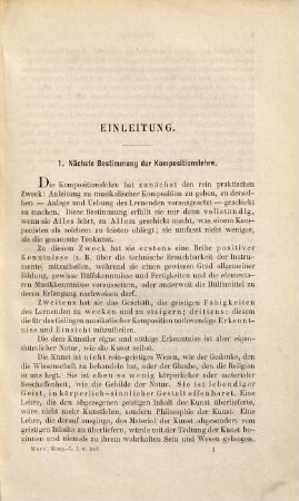 Die Lehre von der musikalischen Komposition : praktisch-theoretisch, zum Selbstunterricht, oder als Leitfaden bei Privatunterweisung und öffentlichen Vorträgen, 1