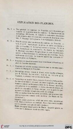 Explication des planches