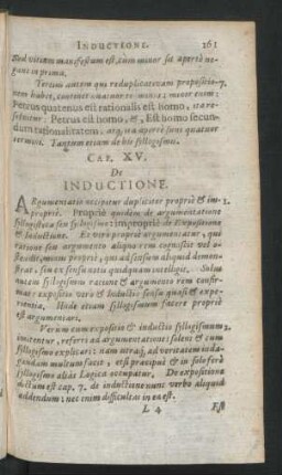 Cap. XV. De Inductione.