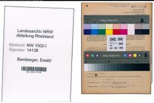 Entnazifizierung Ewald Bamberger, geb. 20.10.1914 (Automechaniker)