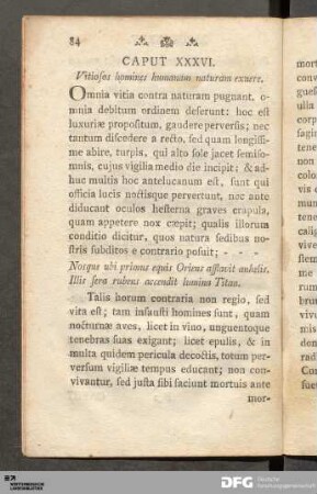 Caput XXXVI. Vitiosos homines humanam naturam exuere