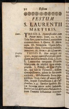 98-116, Festum S. Laurentii Martyris; Festum Assumptionis B. V. Mariae