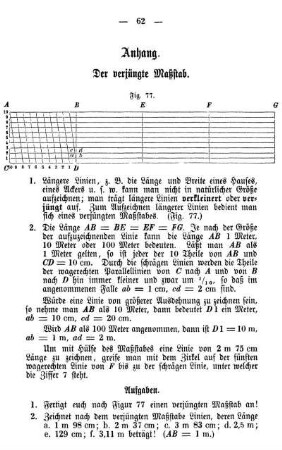 Anhang. Der verjüngte Maßstab.