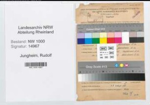 Entnazifizierung Rudolf Jungheim, geb. 16.04.1906 (Maurermeister)