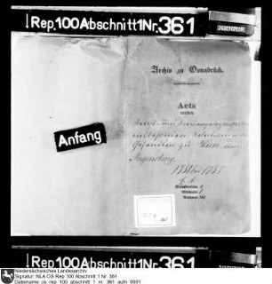 Reichs- und Kreisangelegenheiten insbesondere Relationen der Gesandten zu Wien und Regensburg