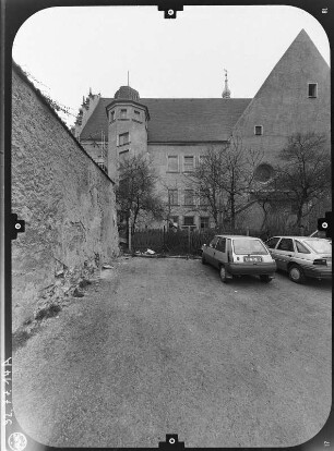 Zittau, Klosterstraße 3. Ehem. Franziskanerkloster. Heffterbau (1652-1662) und Petri-Pauli-Kirche. Ansicht von Westen