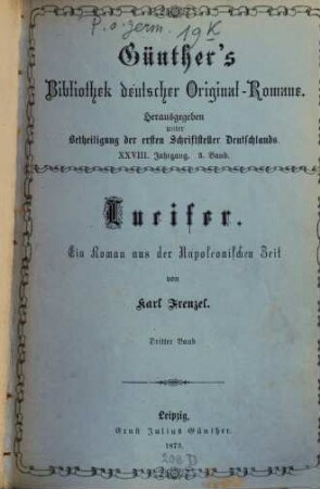 Lucifer : ein Roman aus der Napoleonischen Zeit, 3