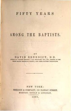 Fifty years among the Baptists