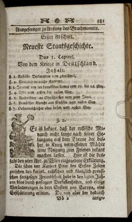 Erster Abschnit. Neueste Staatsgeschichte.