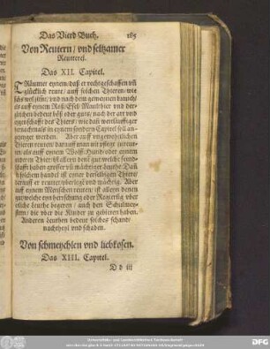 Von Reutern/ und seltzamer Reutterei. Das XII. Capitel.