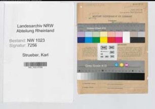 Entnazifizierung Karl Strueber , geb. 08.03.1890 (Amtmann)