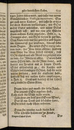 609-610, Drum hoert und merkt ihr liebe Kind, ...