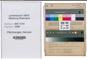 Entnazifizierung Heinrich Pferdmenges , geb. 31.08.1876 (Kaufmann)