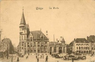Erster Weltkrieg - Postkarten "Aus großer Zeit 1914/15". "Liège - La Poste"