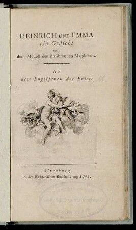 Heinrich und Emma : ein Gedicht nach dem Modell des nussbraunen Mägdchens