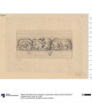 Frises, feuillages, et grotesques; faictes par Stef. Della Bella F. Collignon excud: