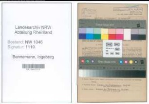 Entnazifizierung Ingeborg Bennemann , geb. 06.11.1921 (Kindergaertnerin)