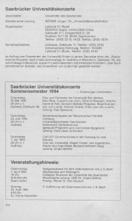 Saarbrücker Universitätskonzerte