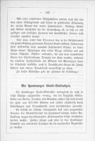 Die Hamburger Stadt-Bibliothek.