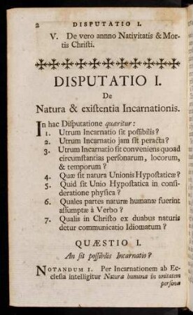2-113, Disputatio I.