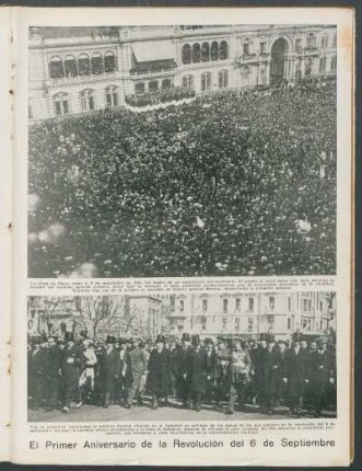 El primer aniversário de la Revolución del 6 de Septiembre