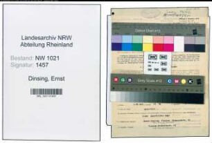 Entnazifizierung Ernst Dinsing , geb. 17.07.1890 (Betriebsfuehrer)