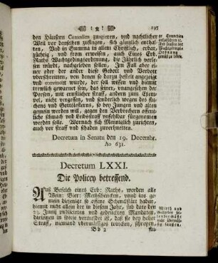 Decretum LXXI. - Decretum LXXX.