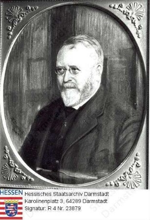 Ysenburg und Büdingen in Wächtersbach, Friedrich Wilhelm Fürst zu (1850-1933) / Porträt, Brustbild, in Rahmen