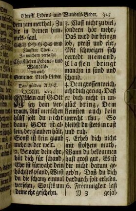 Christliche Lebens- und Wandels-Lieder.