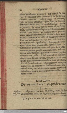 Caput IIItium. De hereditatis acquisitione