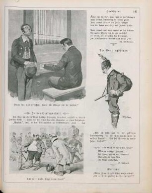 "Aushilfe" "In der Verlegenheit" "Der Sonntagsjäger"