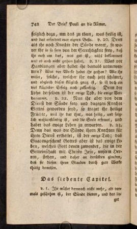 742-760, Das siebente Capitel - Das achte Capitel