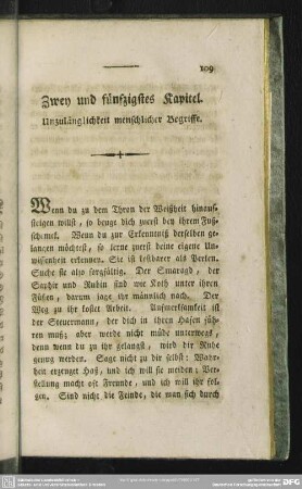 Zwey und fünfzigstes Kapitel. Unzulänglichkeit menschlicher Begriffe