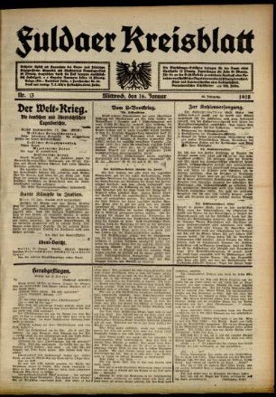 Ausgabe vom Mittwoch, den 16. Januar 1918.
