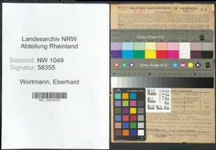 Entnazifizierung Eberhard Wortmann , geb. 14.05.1891 (Kaufmann)