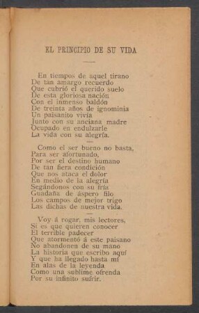 El principio de su vida