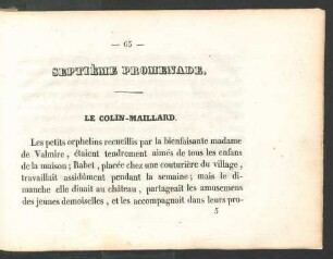 Septième promenade.