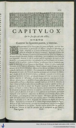 Capitulo X. De los sucessos del año 1681.