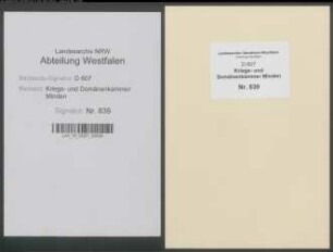 Amt Reineberg - Vogtei Levern - Bauerschaft Mehnen (Niedermehnen): Unterlagen der Revisionskommission - Band 1