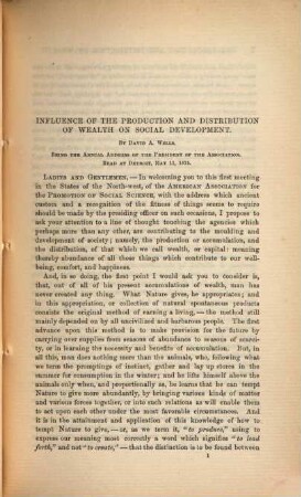 Journal of social science : containing the proceedings of the American Association. 8. 1876
