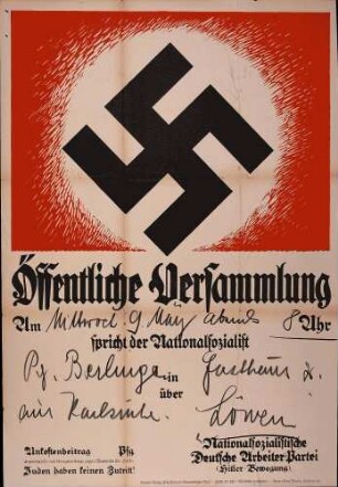 Versammlung der NSDAP-Ortsgruppe Achern: Reichspräsidentenwahl (in Oberachern)