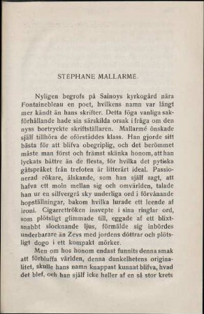 Stéphane Mallarmé.