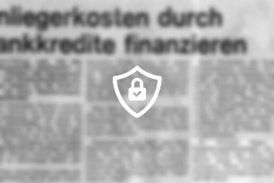 Anliegerkosten durch Bankkredite finanzieren